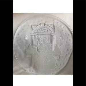 Vintage Christmas Plate Smith Glass Carolers New